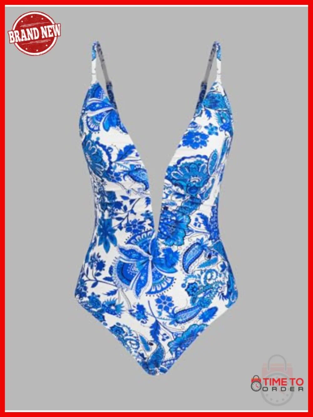 Deep V Wire Push Up One Piece Swimsuit Tummy Control Ruched Slimming Swimwear